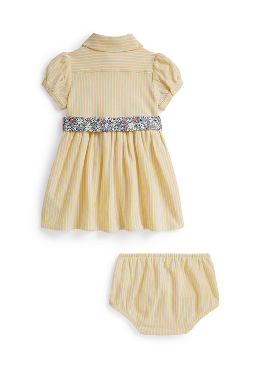 Belted Oxford Mesh Polo Dress & Bloomer