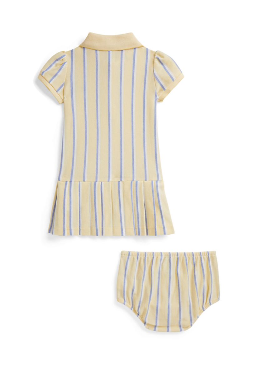 Ralph Lauren Childrenswear Baby Girls Striped Oxford Mesh Polo Dress &  Bloomer | Belk