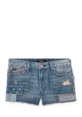 Ralph Lauren Childrenswear Toddler Girls Patchwork Cotton Denim Shorts |  belk