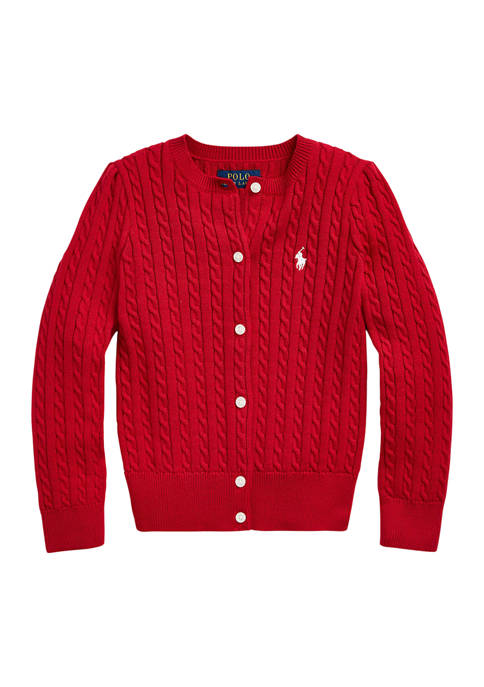 Ralph Lauren Childrenswear Toddler Girls Cable-Knit Cotton Cardigan | belk
