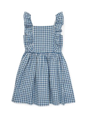 Ralph Lauren Childrenswear Toddler Girls Ruffled Gingham Cotton Dress ...