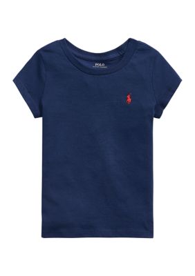 Ralph Lauren Childrenswear Girls 2-6x Cotton Jersey T-Shirt, Blue, 3