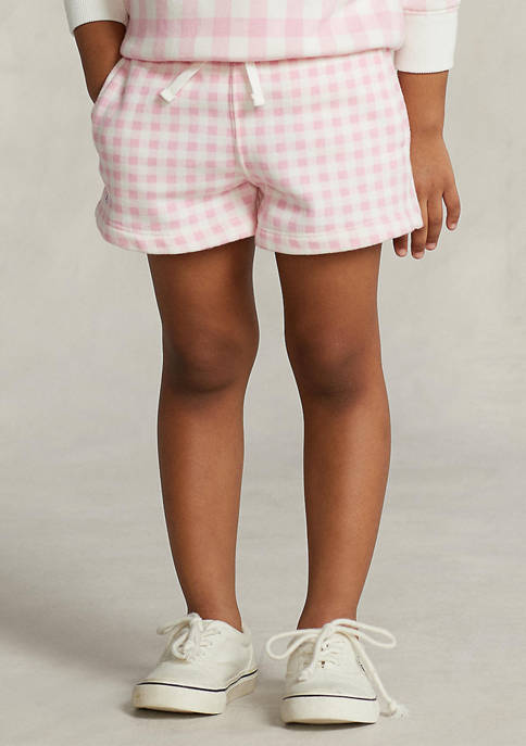 Ralph Lauren Childrenswear Toddler Girls Gingham Fleece Shorts