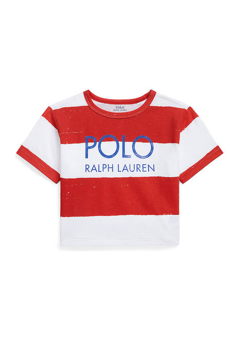 Ralph Lauren Childrenswear Toddler Girls Logo Cropped Cotton