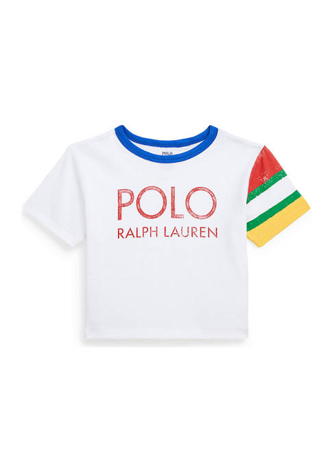Ralph Lauren Childrenswear Toddler Girls Logo Cropped Cotton