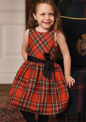 Ralph Childrenswear Toddler Girls Plaid Fit Flare Dress |