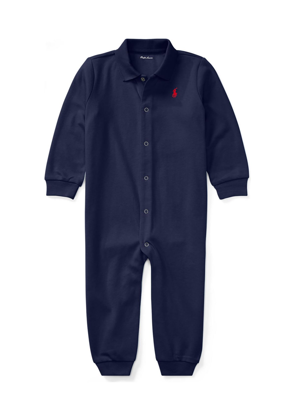 Baby Boys Long Sleeve Solid Coverall