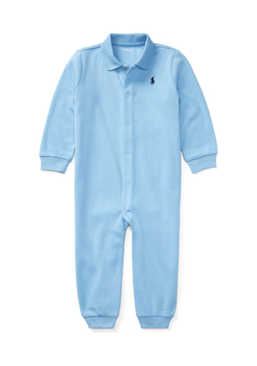 Baby Boys Long Sleeve Solid Coverall