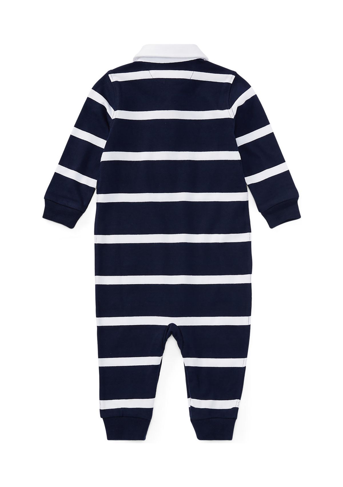 Baby Boys Striped Cotton Rugby Coveralls