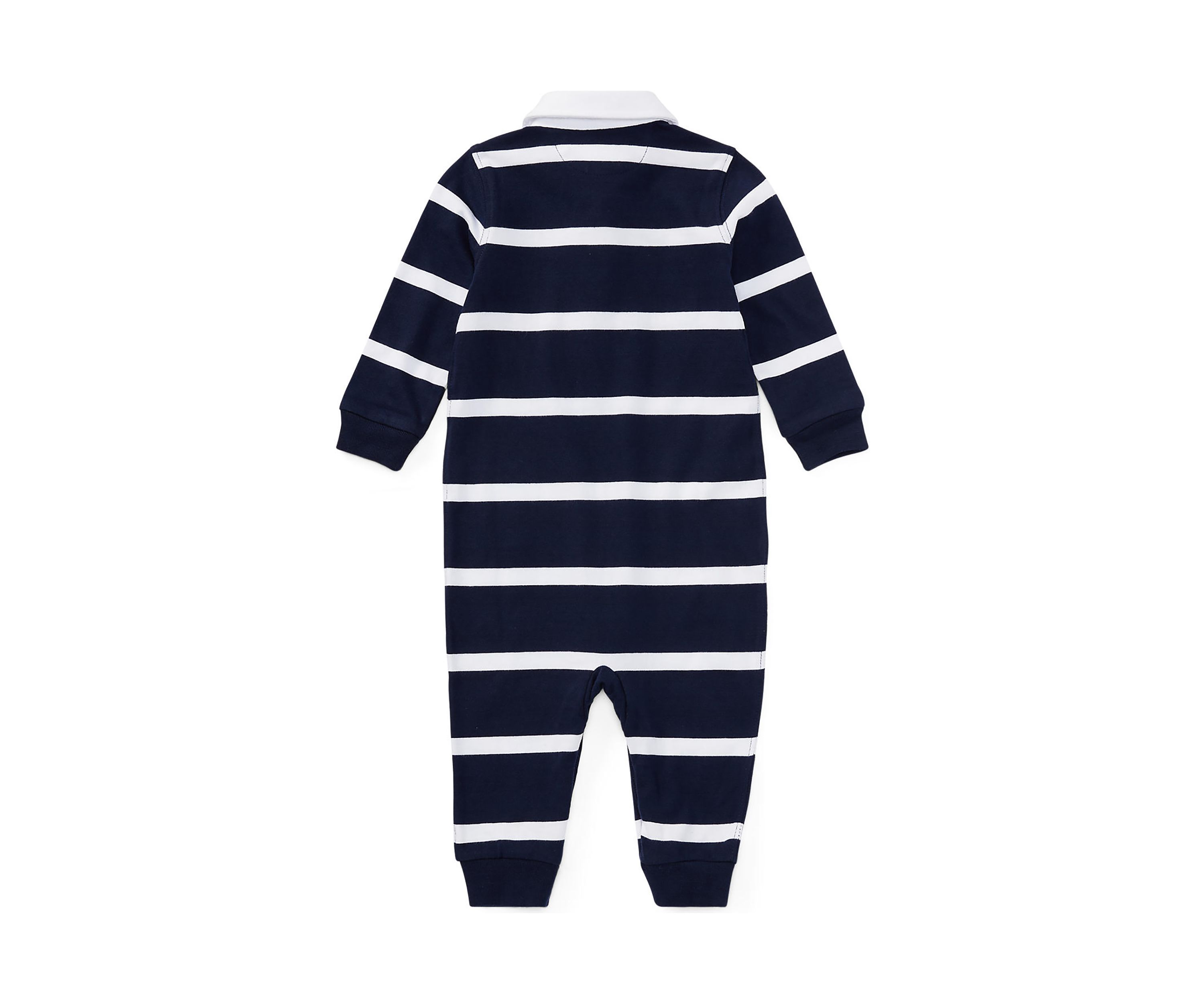 Baby Boys Striped Cotton Rugby Coveralls