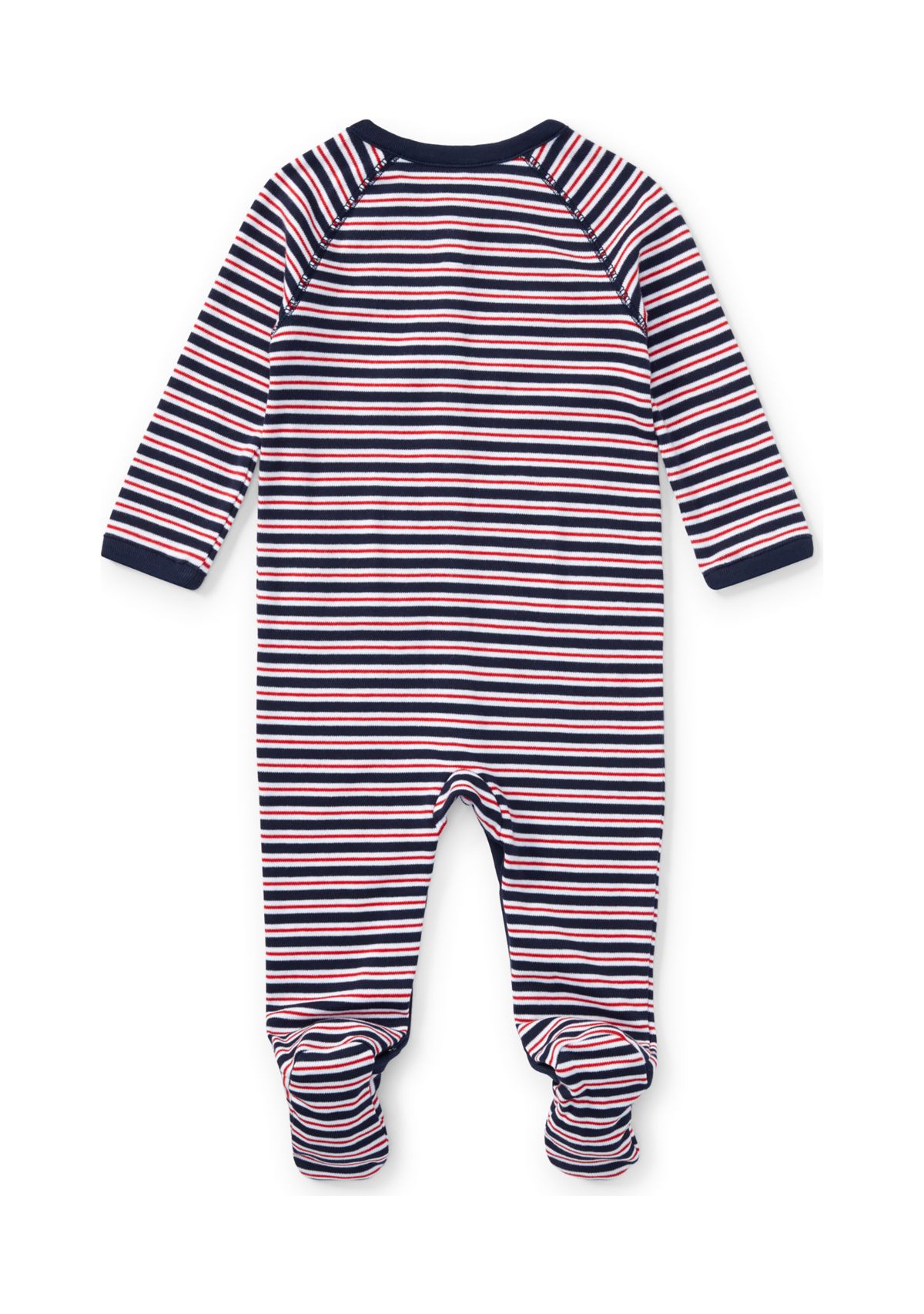 Baby Boys Striped Cotton Coveralls 