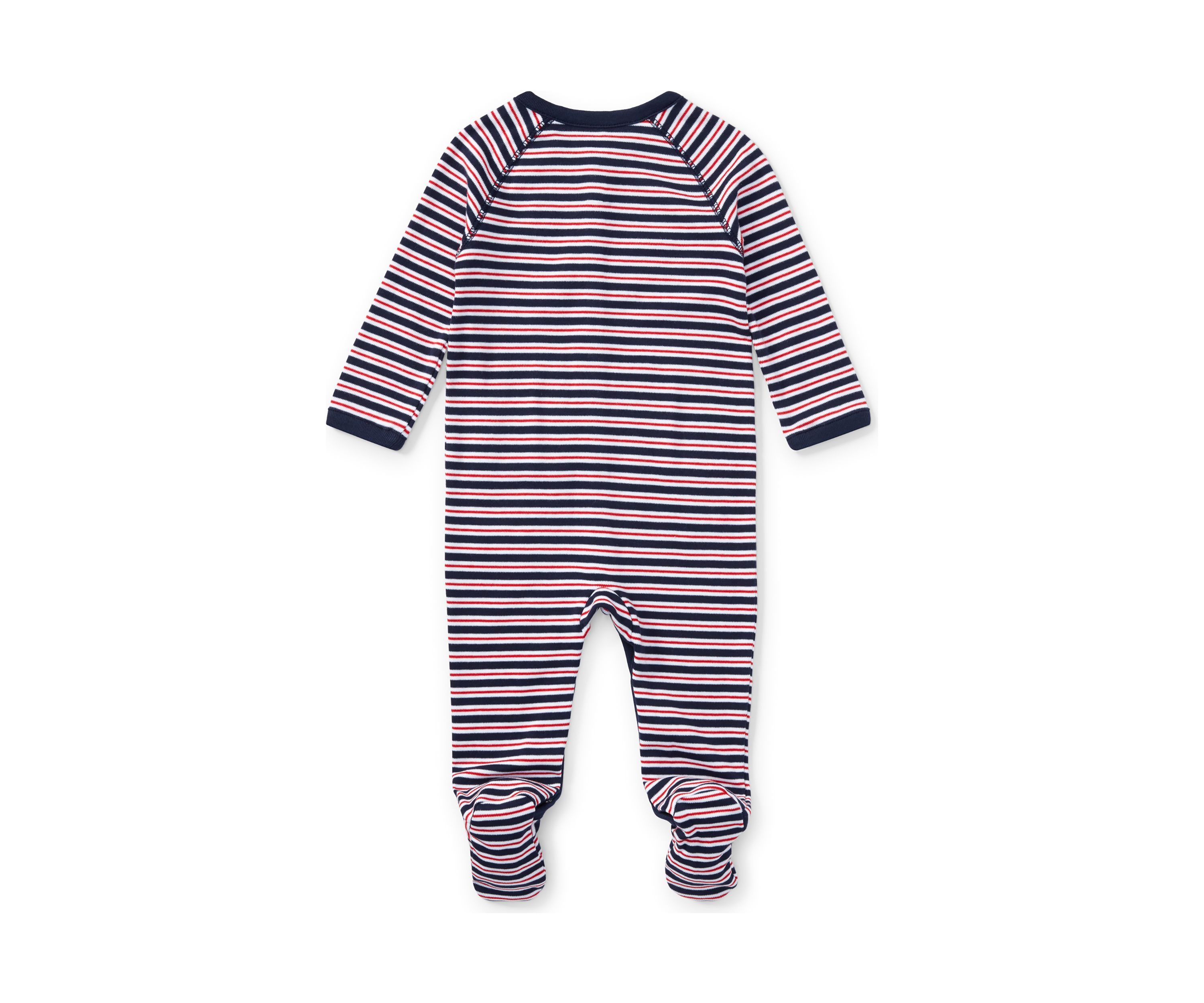 Baby Boys Striped Cotton Coveralls 
