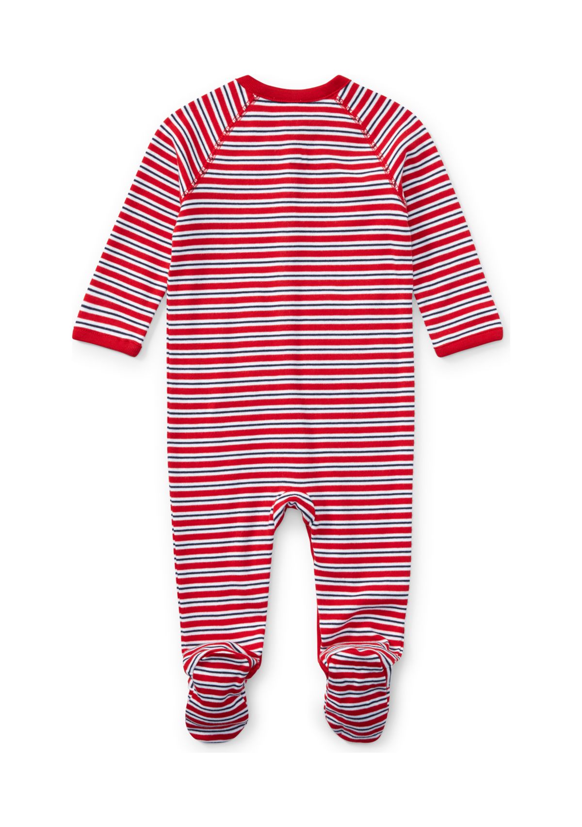 Baby Boys Striped Cotton Coveralls 