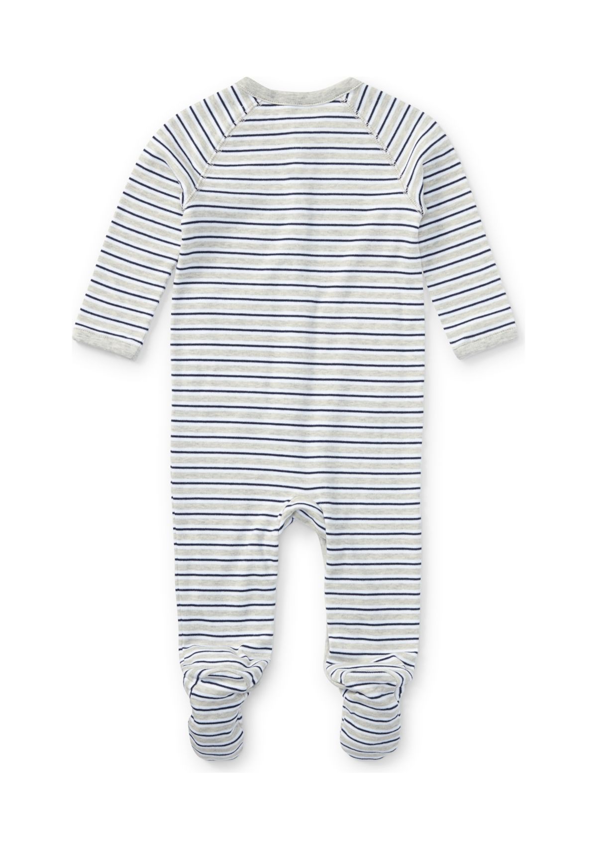 Baby Boys Striped Cotton Coveralls 