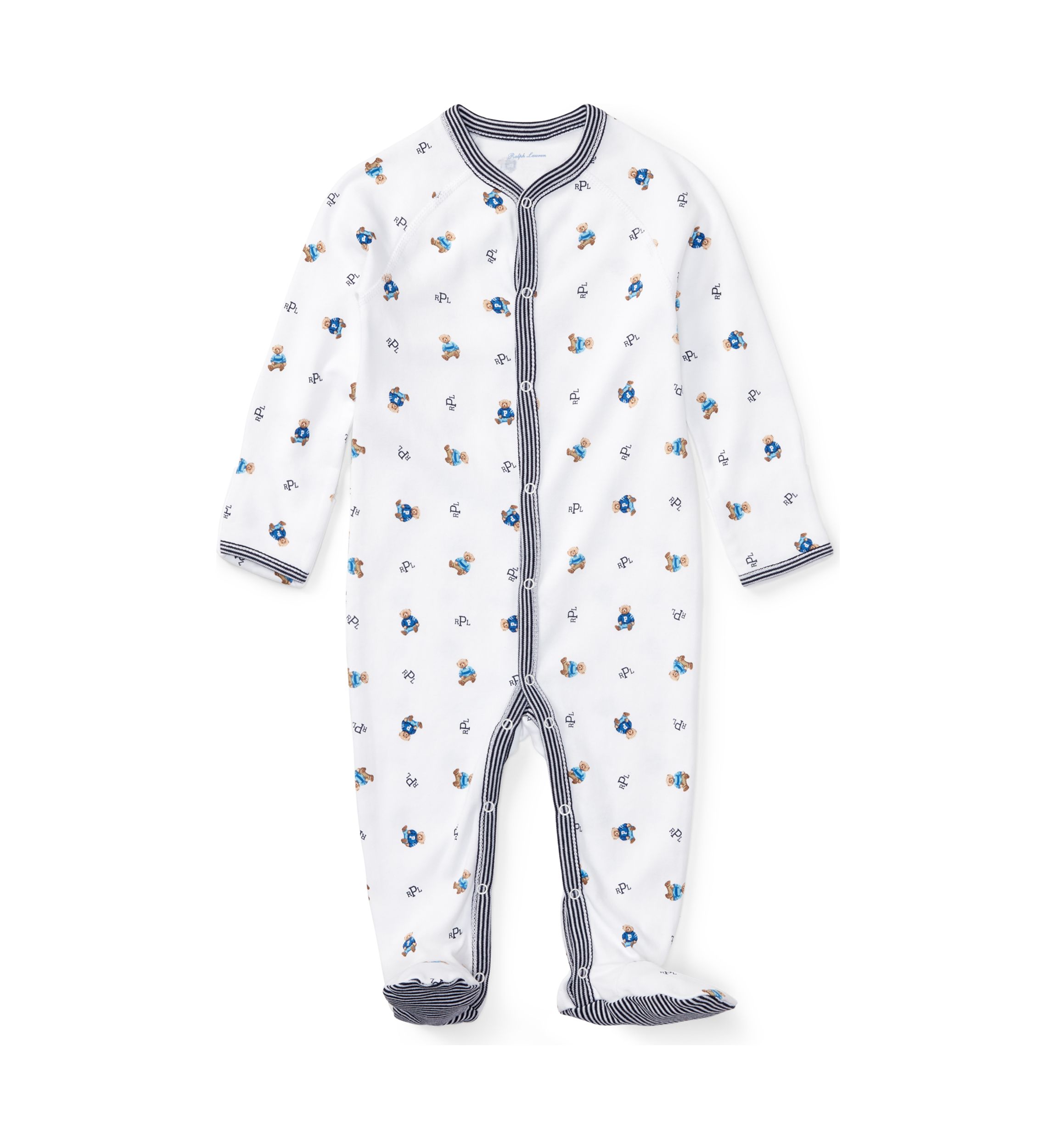 Baby Boys Bear Print Cotton Coverall