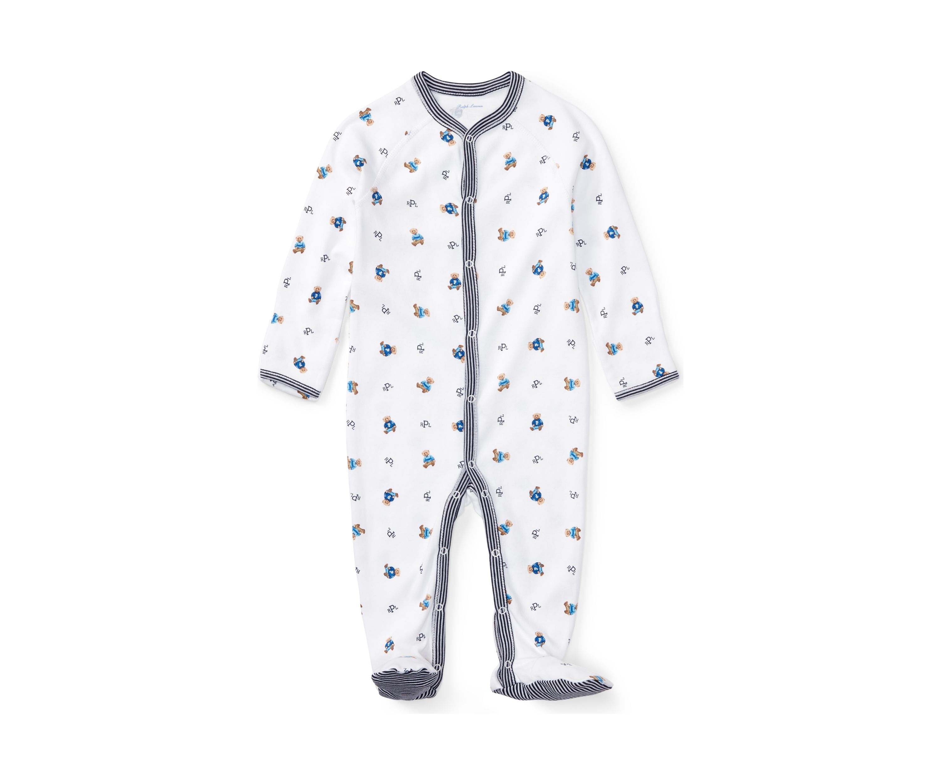 Baby Boys Bear Print Cotton Coverall
