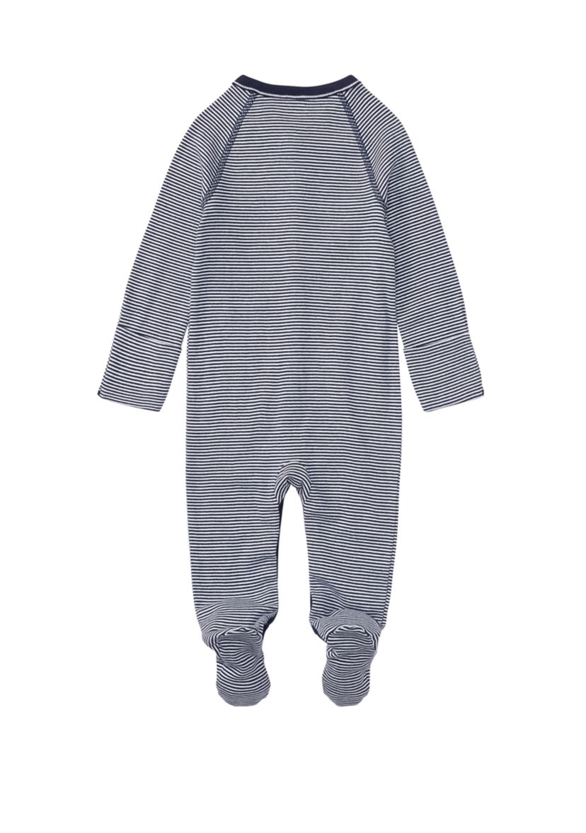 Baby Boys Striped Cotton Jersey Coverall