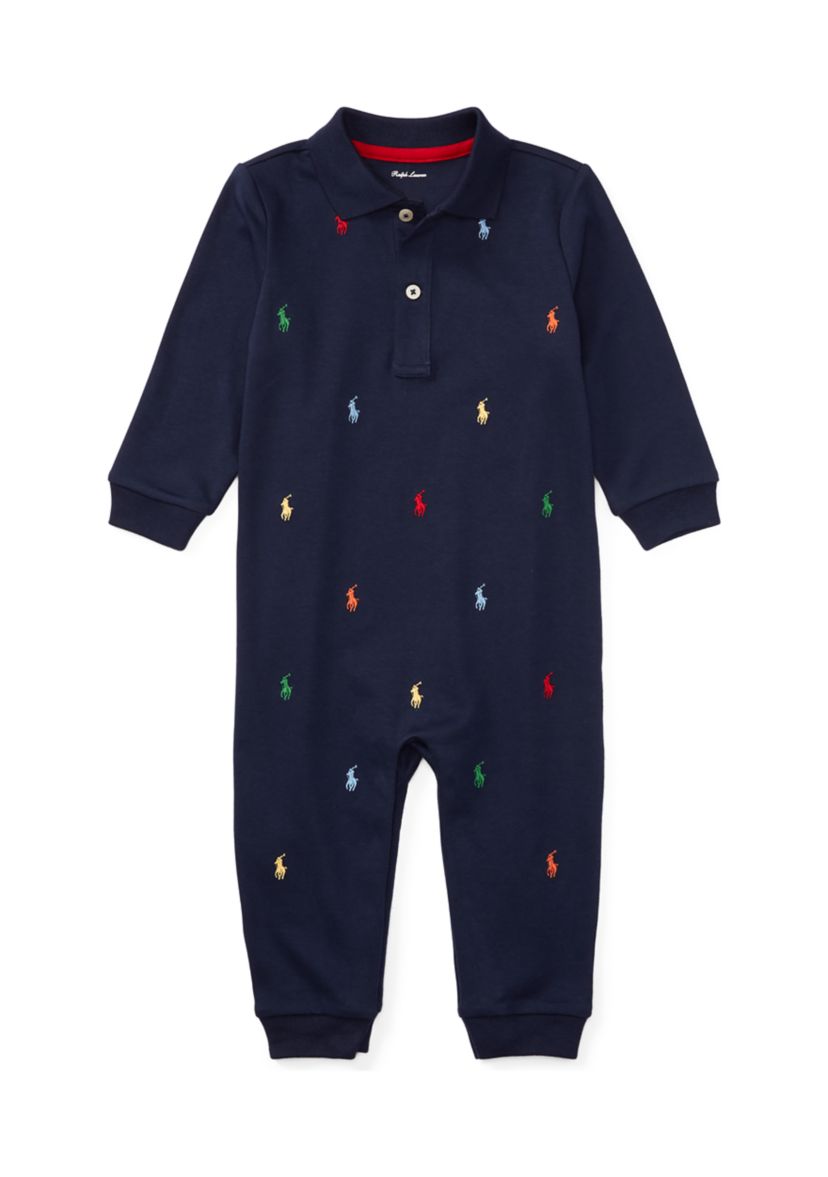 Baby Boys Long Sleeve Solid Coverall