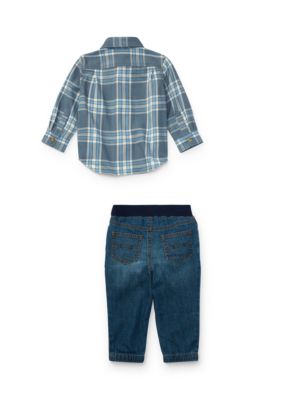 ralph denim joggers