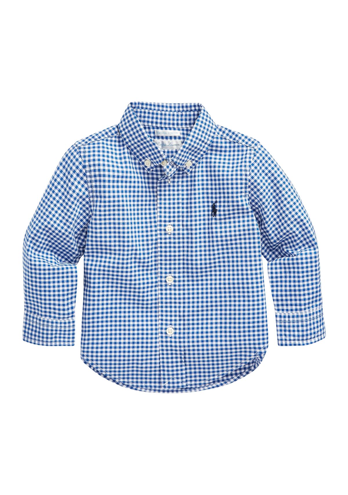 Baby Boys Gingham Cotton Poplin Shirt