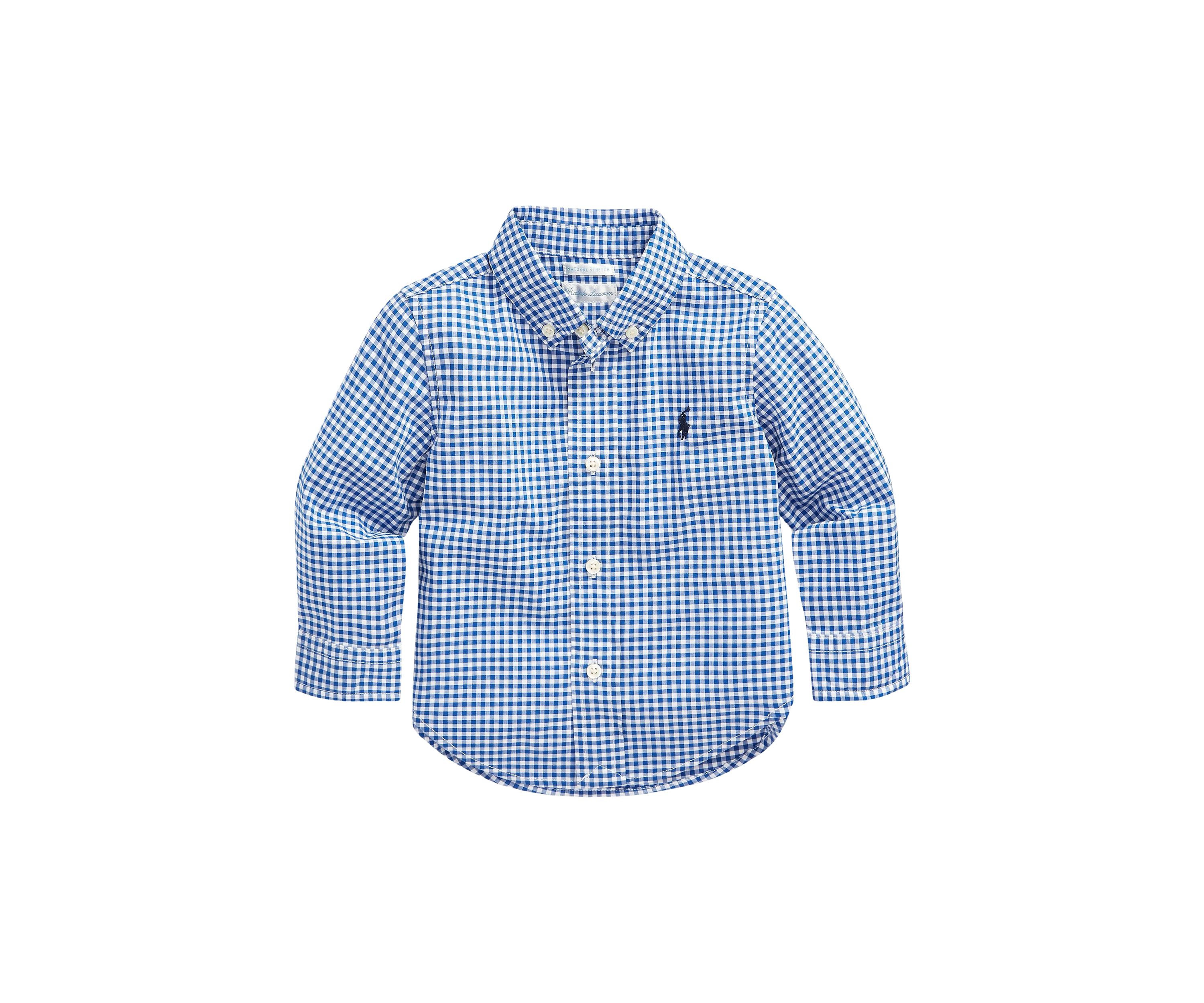 Baby Boys Gingham Cotton Poplin Shirt