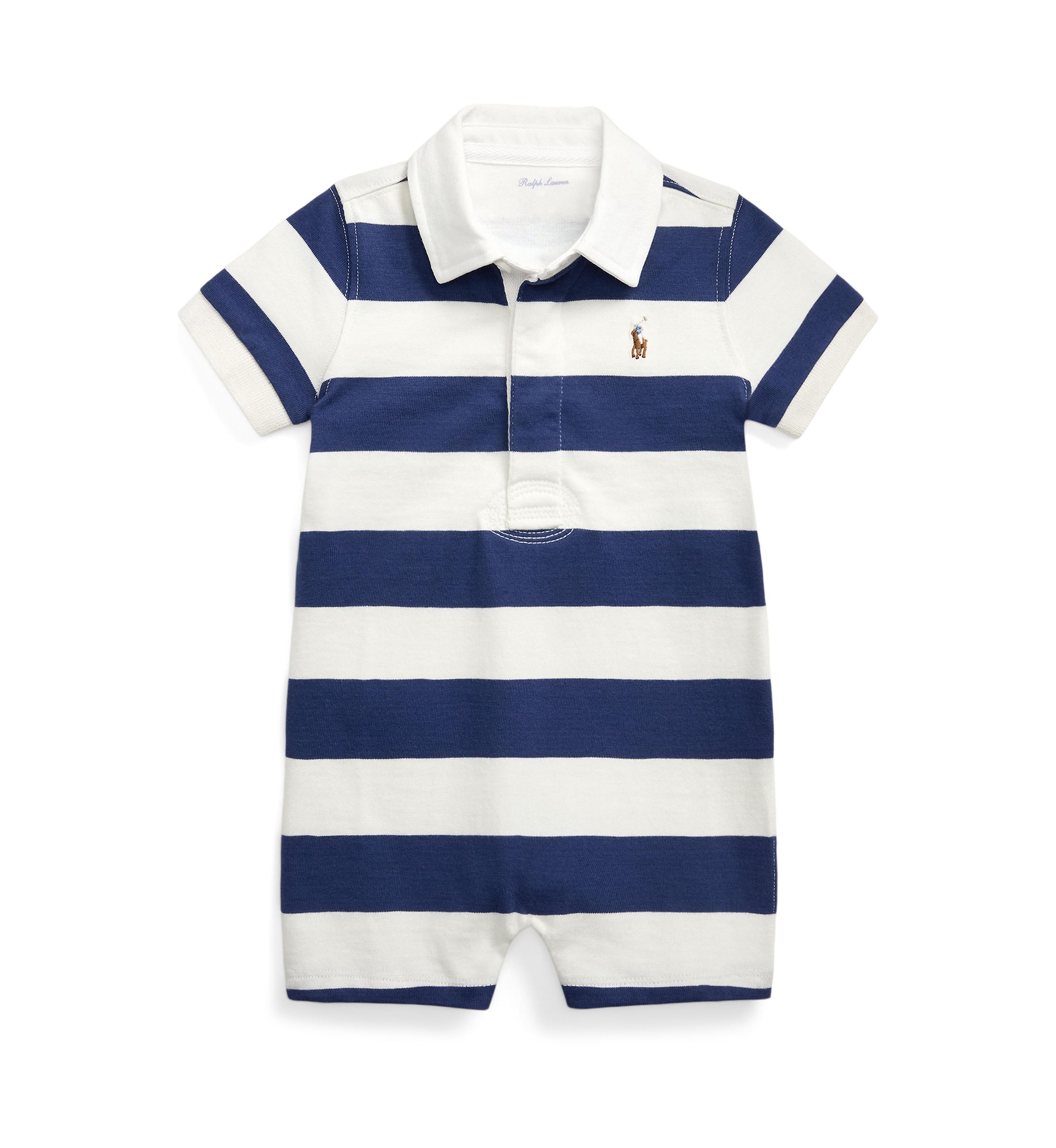 Baby Boys Striped Cotton Rugby Shortall