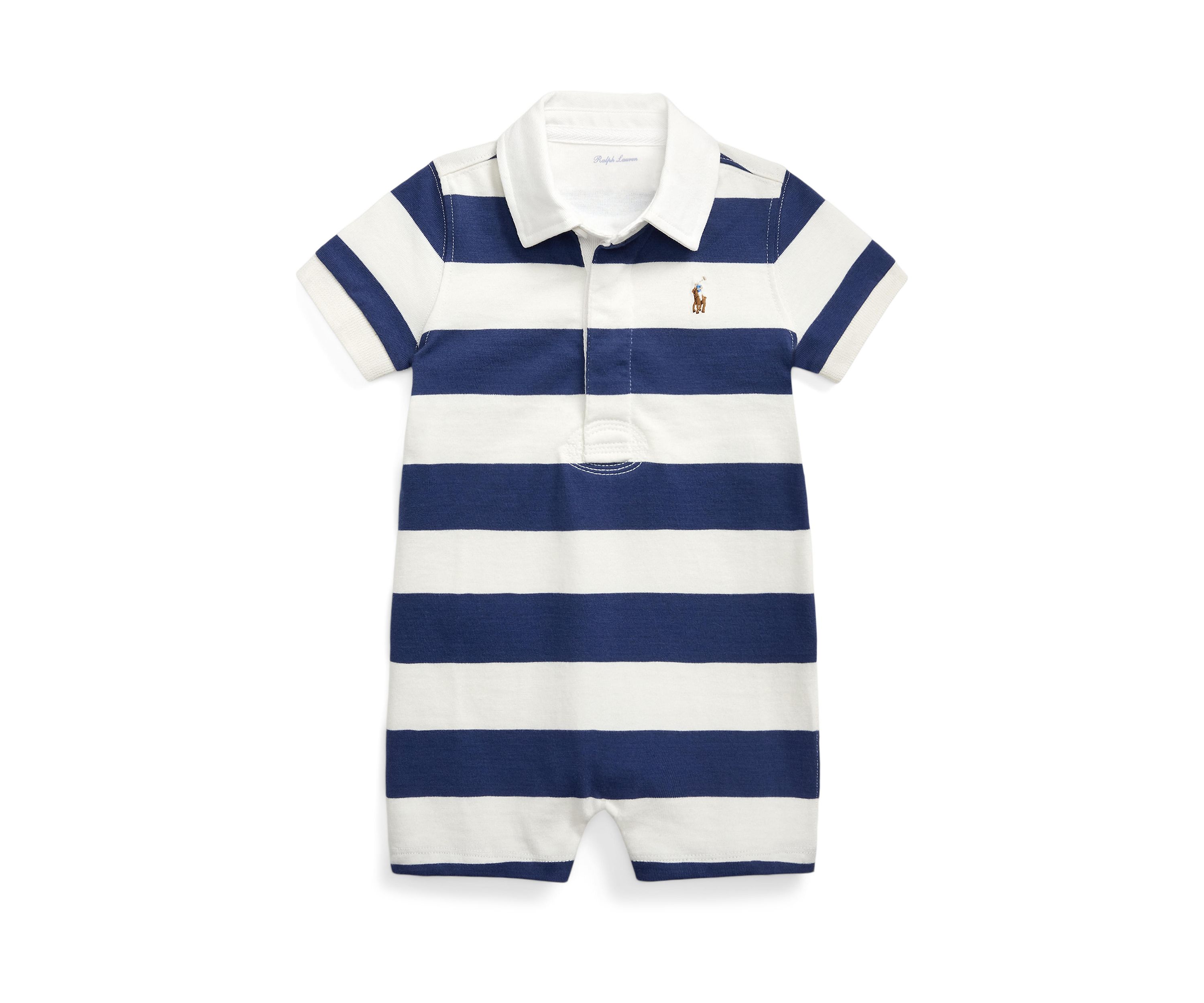 Baby Boys Striped Cotton Rugby Shortall