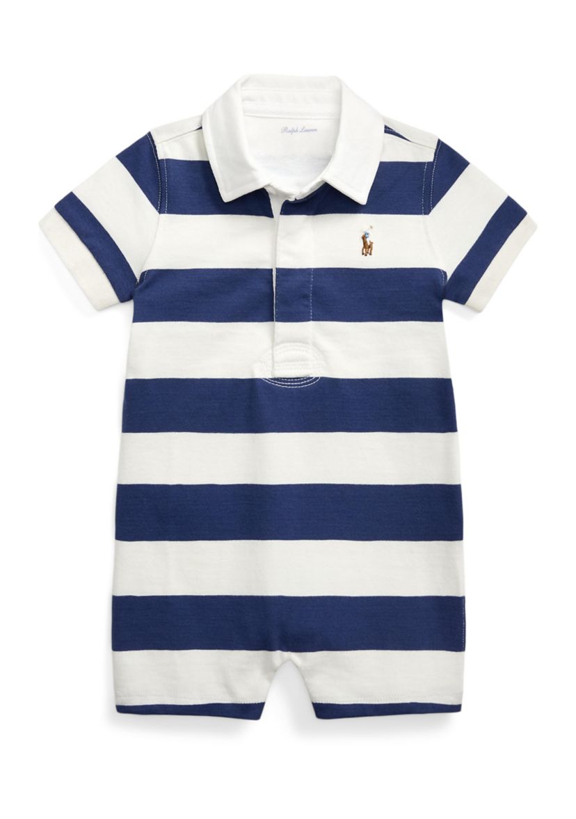 Baby Boys Striped Cotton Rugby Shortall