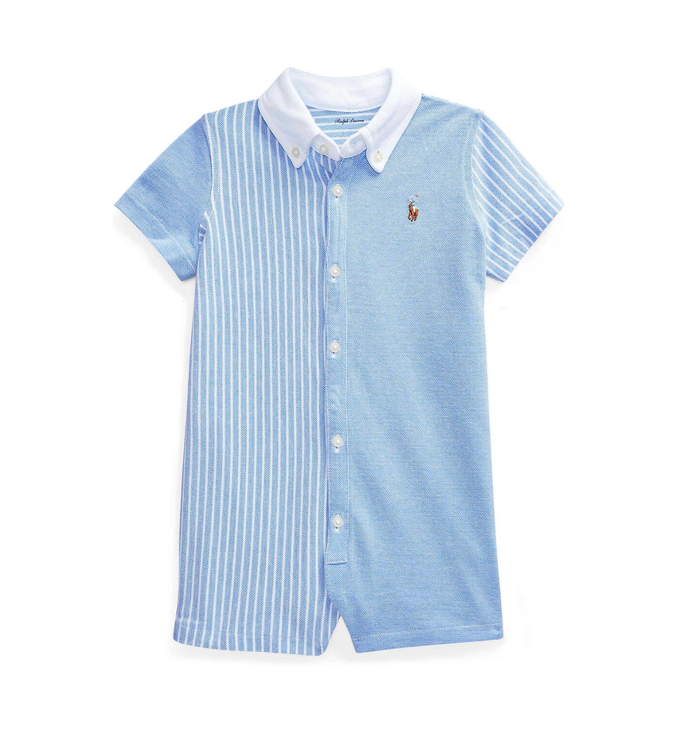 Baby Boys Knit Oxford Fun Shortall