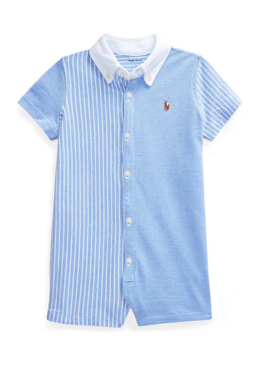 Baby Boys Knit Oxford Fun Shortall
