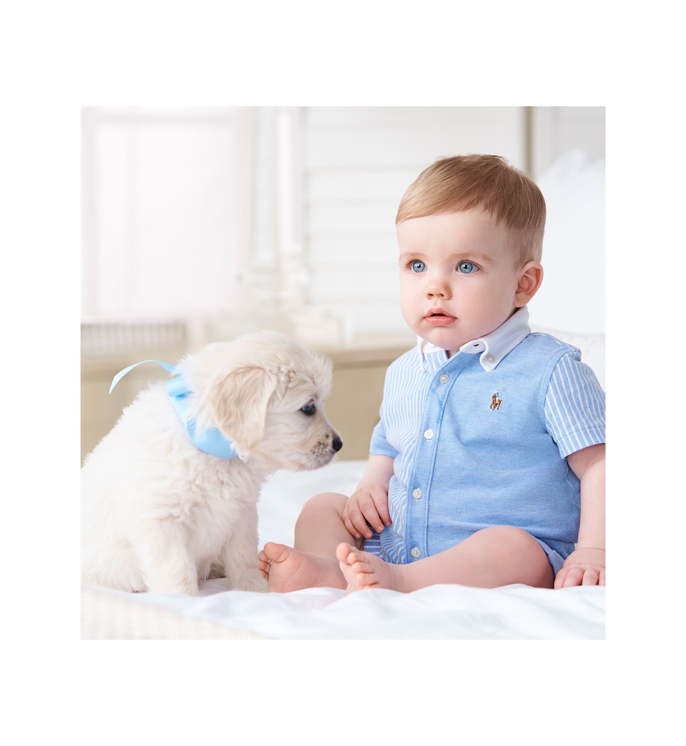 Baby Boys Knit Oxford Fun Shortall