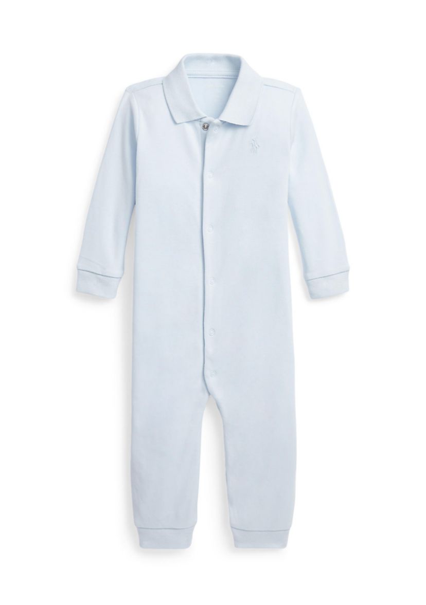 Baby Boys Soft Cotton Polo Coverall