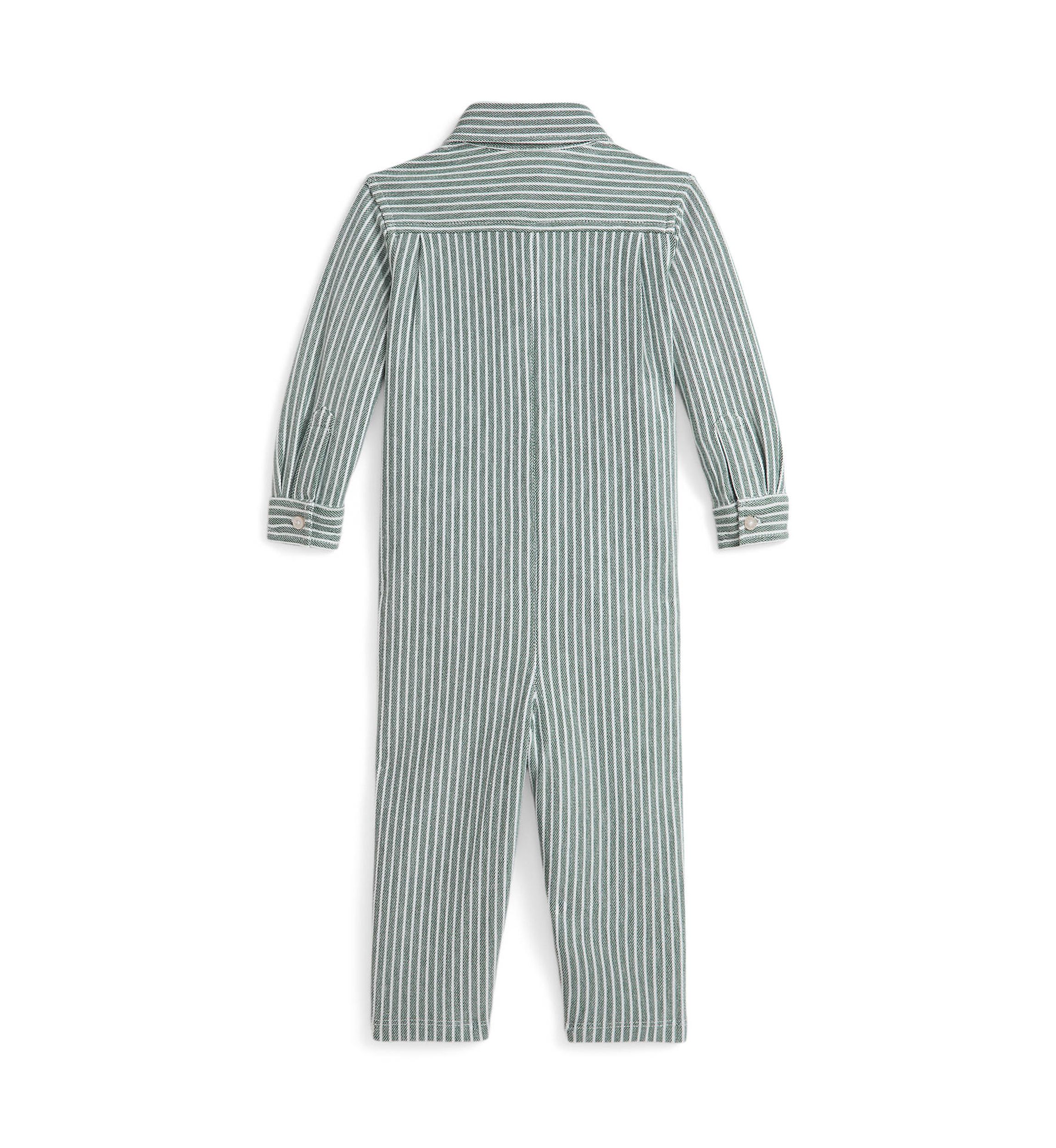 Baby Boys Striped Knit Oxford Coverall