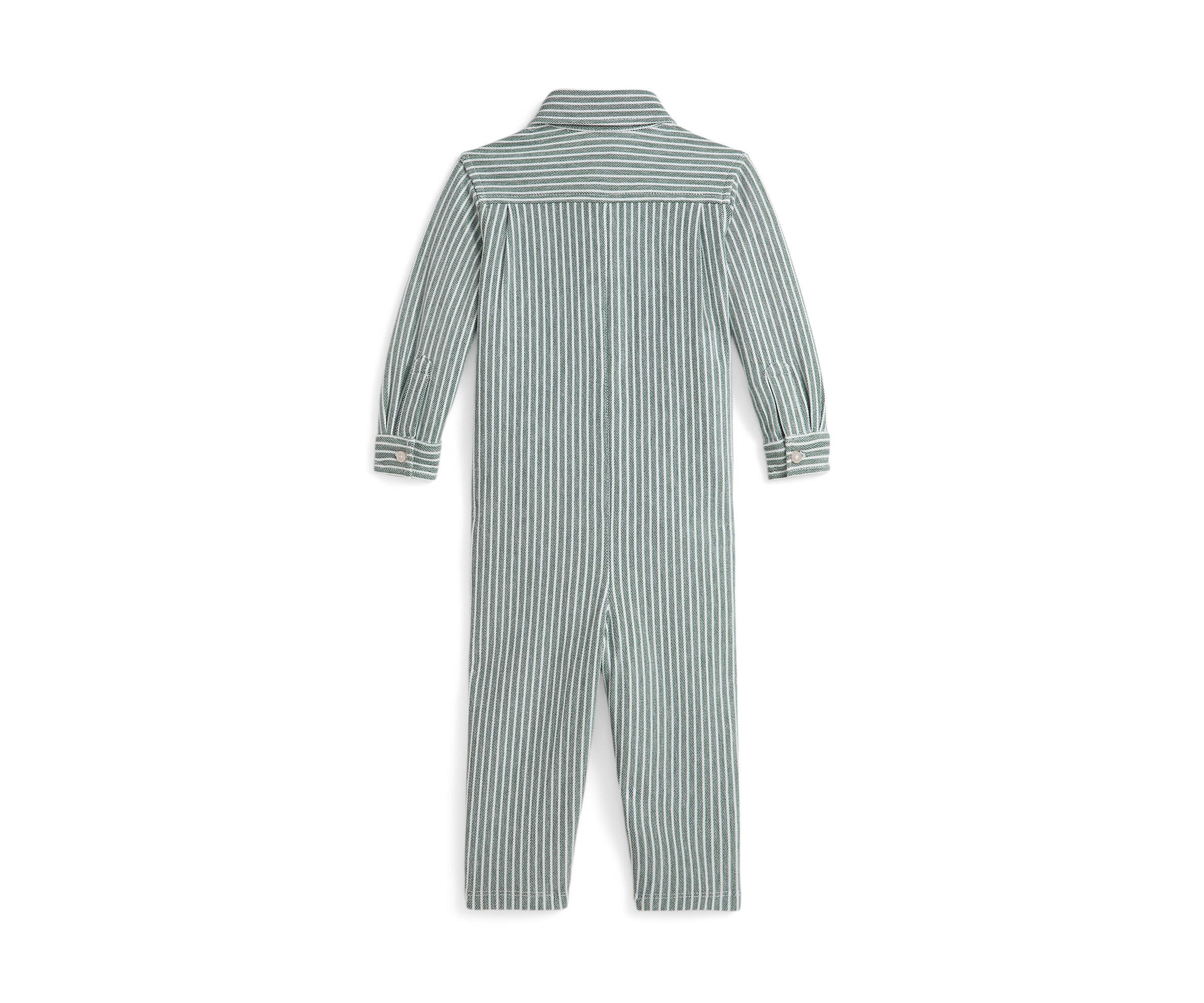 Baby Boys Striped Knit Oxford Coverall