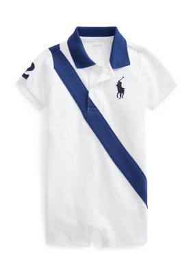 Ralph Lauren Childrenswear Baby Boys Big Pony Cotton Mesh Polo Shortall ...