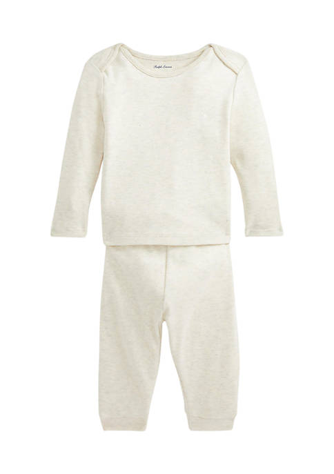 Ralph Lauren Childrenswear Baby Cotton Interlock 2 Piece