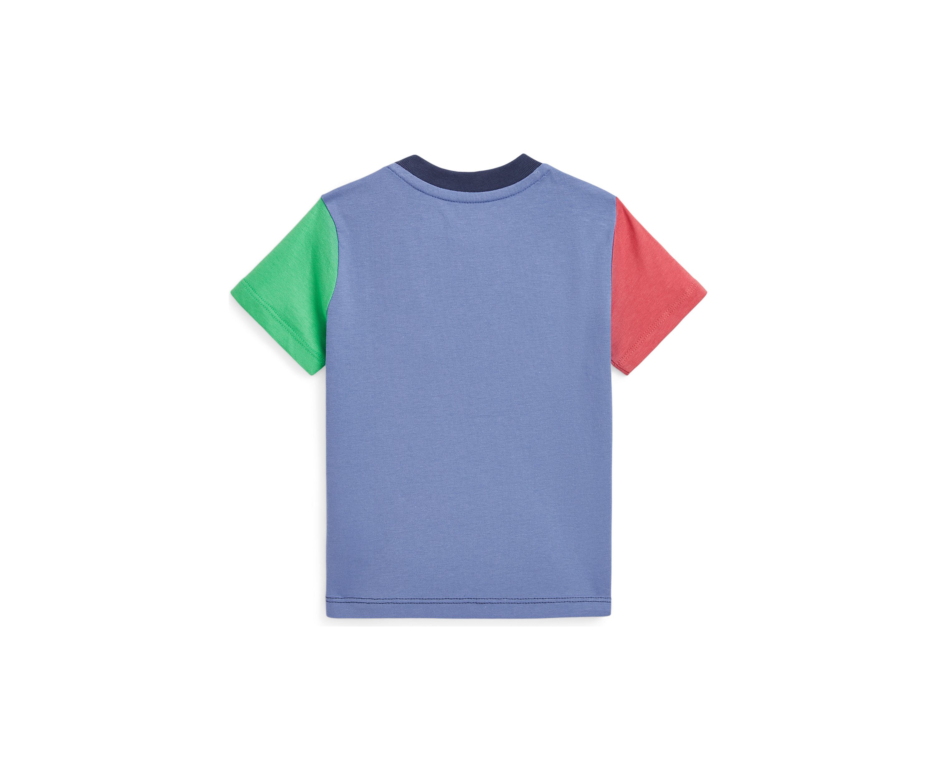 Baby Boys Color Blocked Cotton Pocket T-Shirt