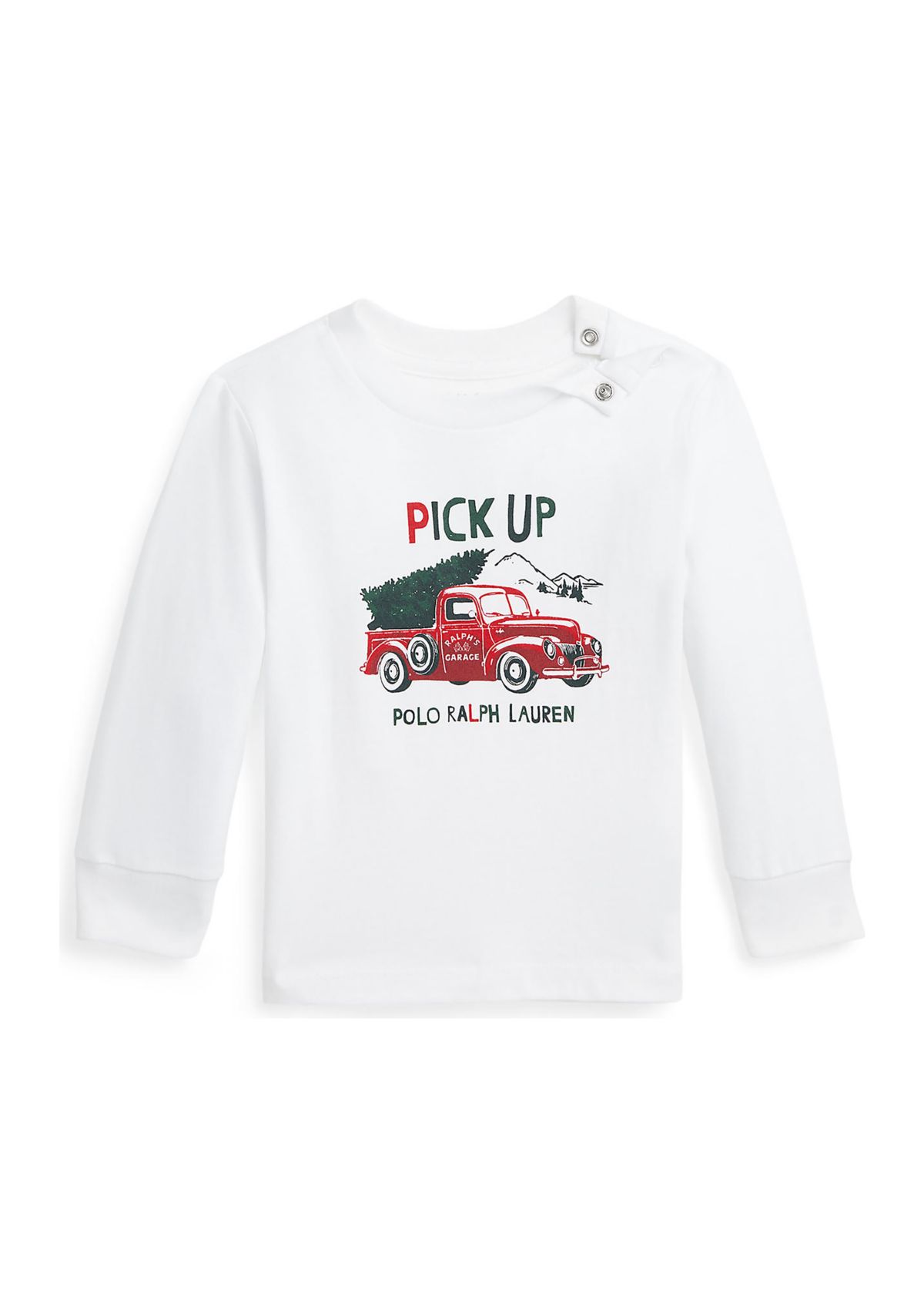 Baby Boys Polo Bear Logo Cotton Long Sleeve T-Shirt