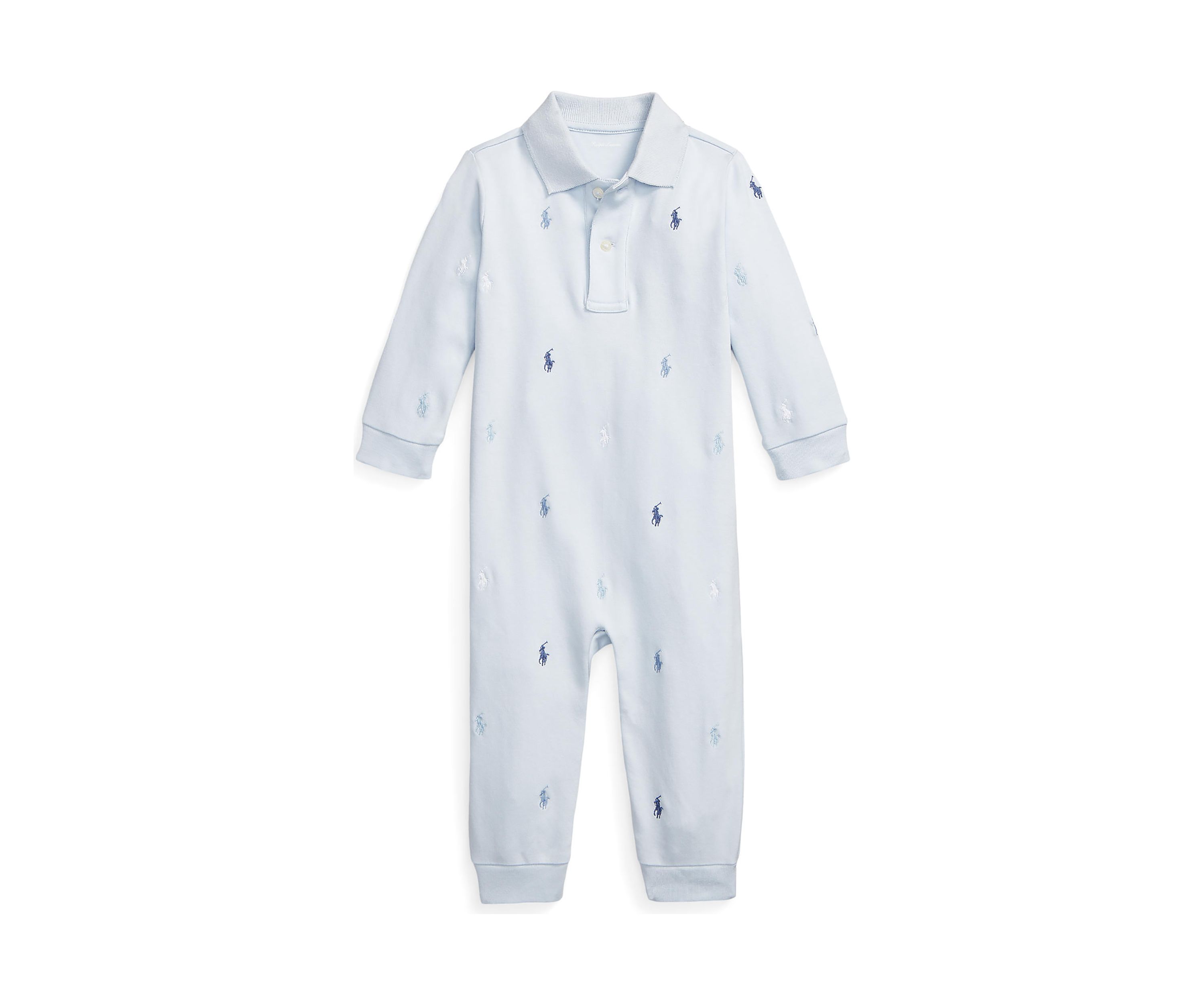 Baby Boys Polo Pony Soft Cotton Polo Coverall