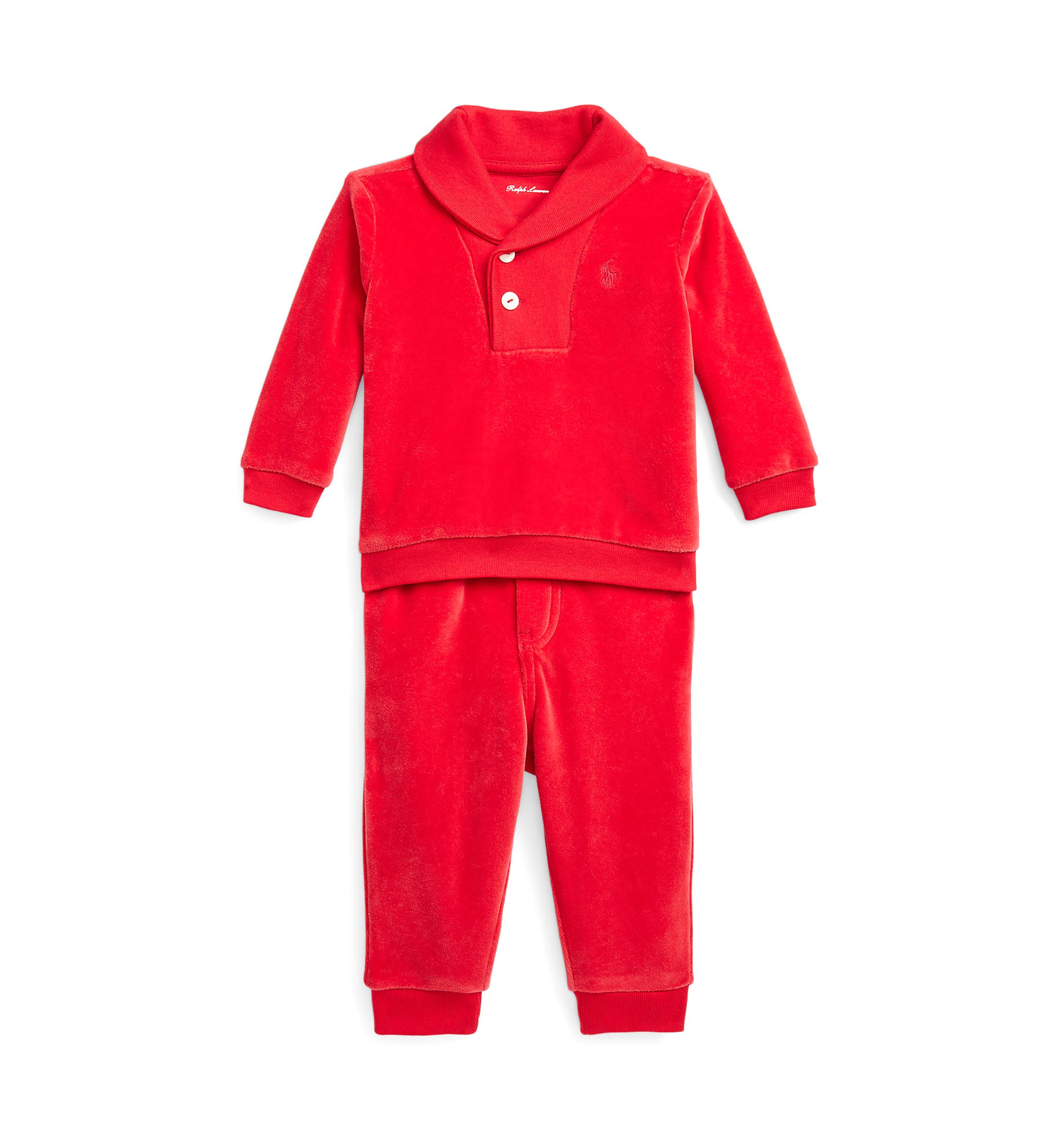 Baby Boys Velour Pullover and Pants Set