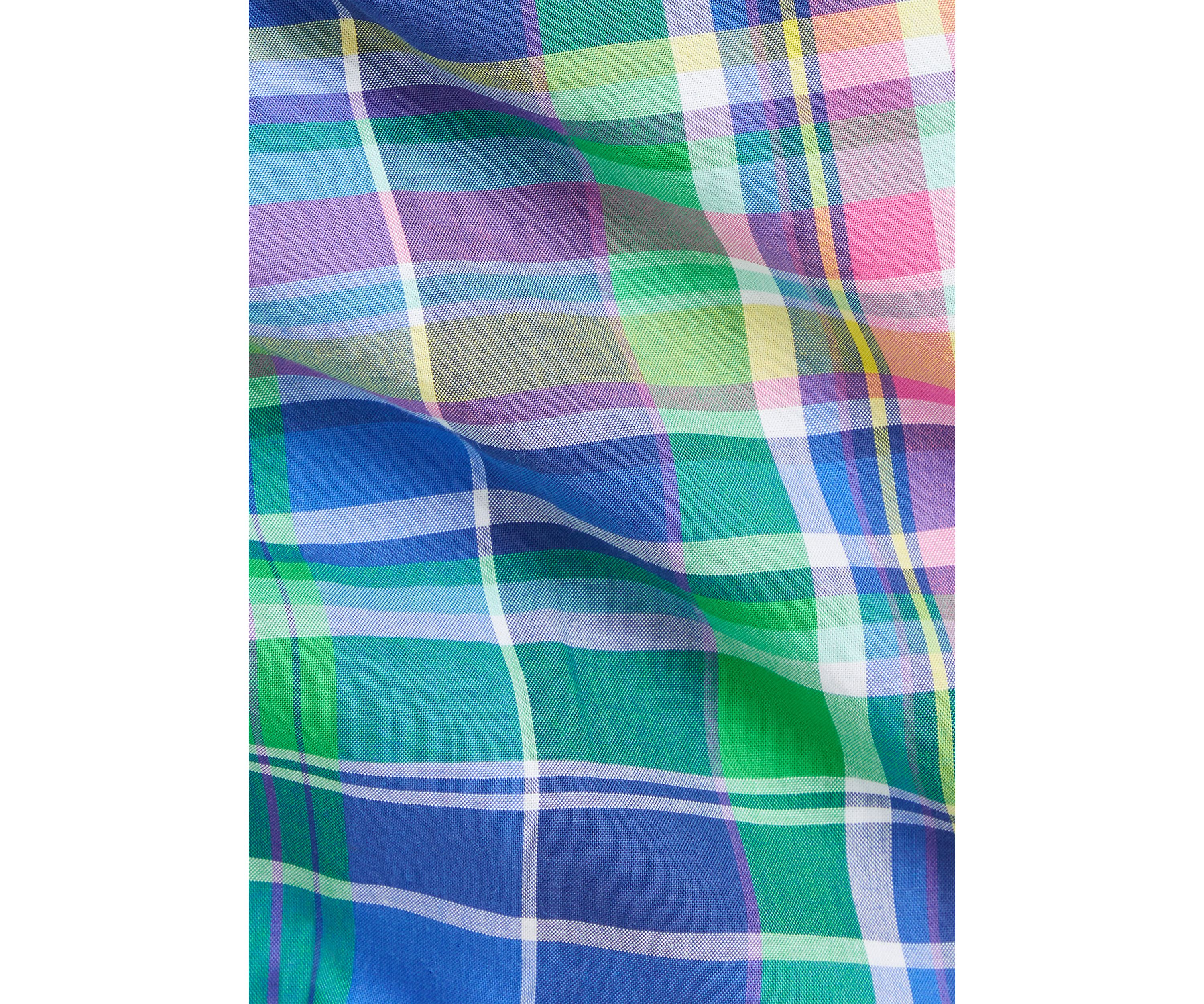 Baby Boys Gingham Cotton Poplin Short Sleeve Shirt