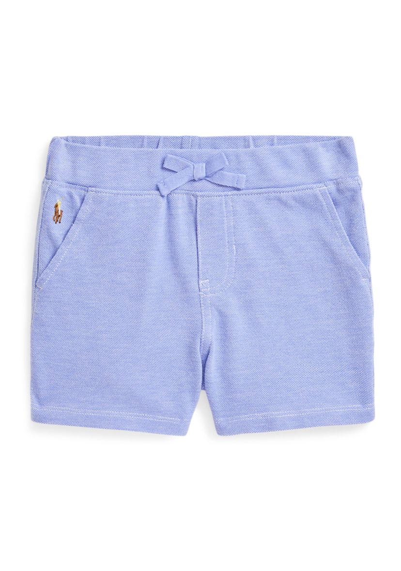 Baby Boys Knit Cotton Oxford Shorts