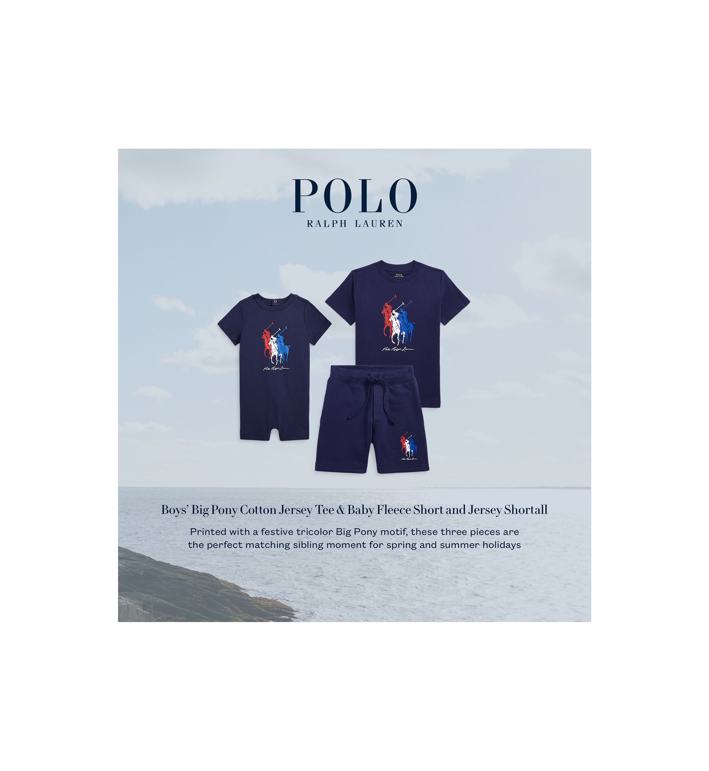 Baby Boys Big Pony Cotton Jersey Shortall