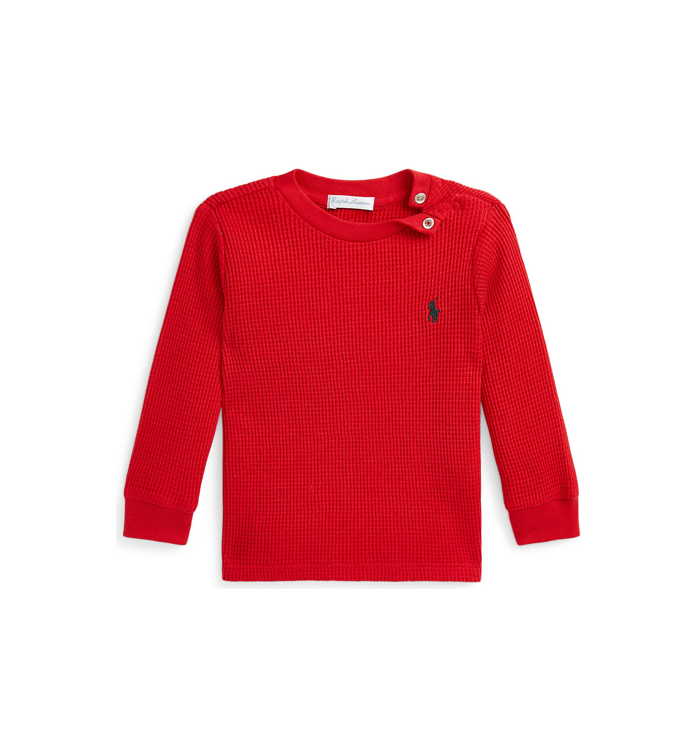 Baby Boys Waffle Knit Cotton Long Sleeve T-Shirt