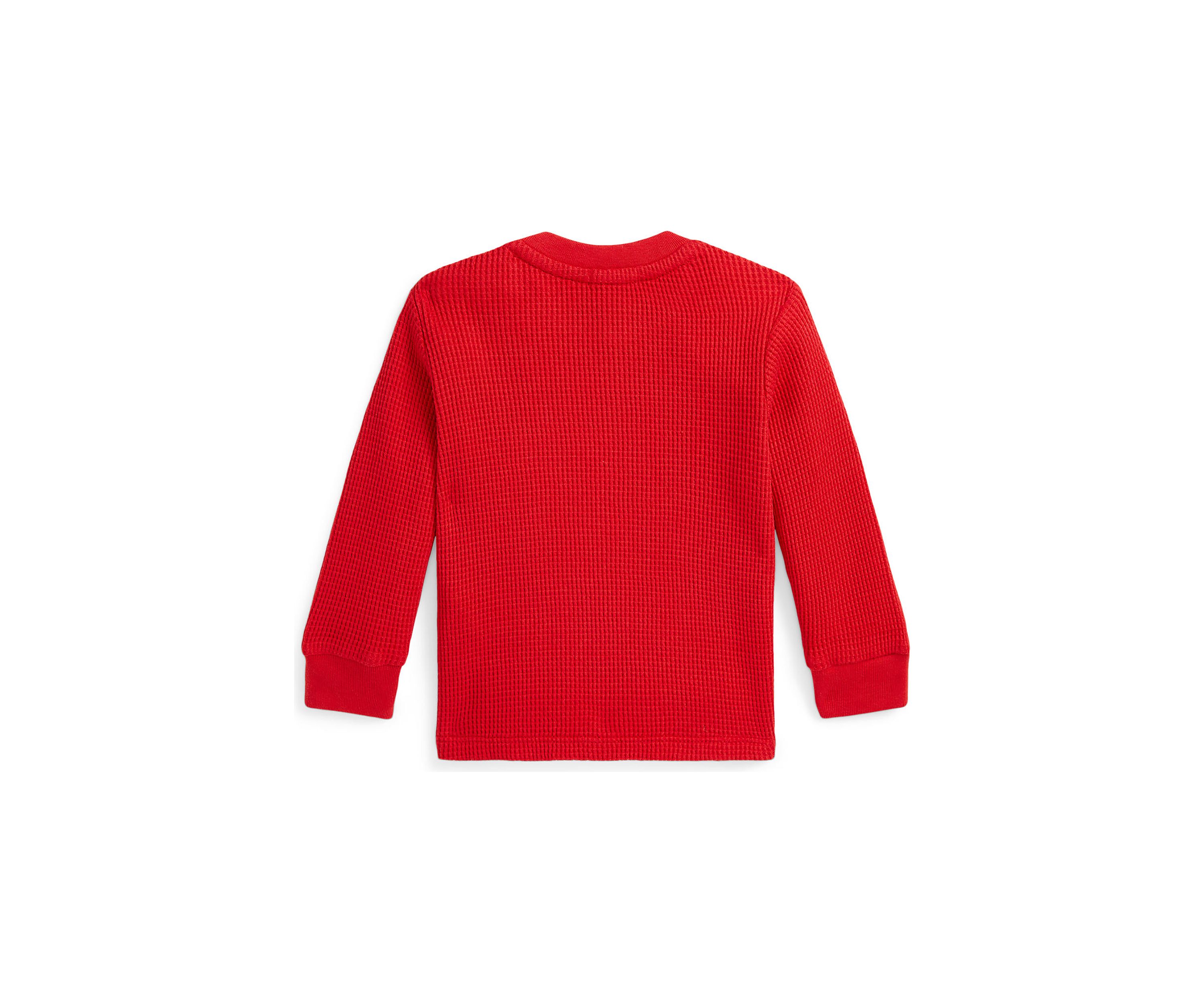 Baby Boys Waffle Knit Cotton Long Sleeve T-Shirt