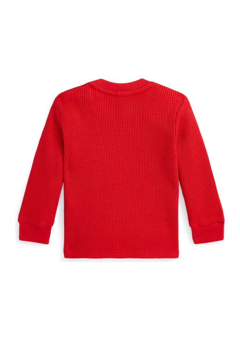 Baby Boys Waffle Knit Cotton Long Sleeve T-Shirt