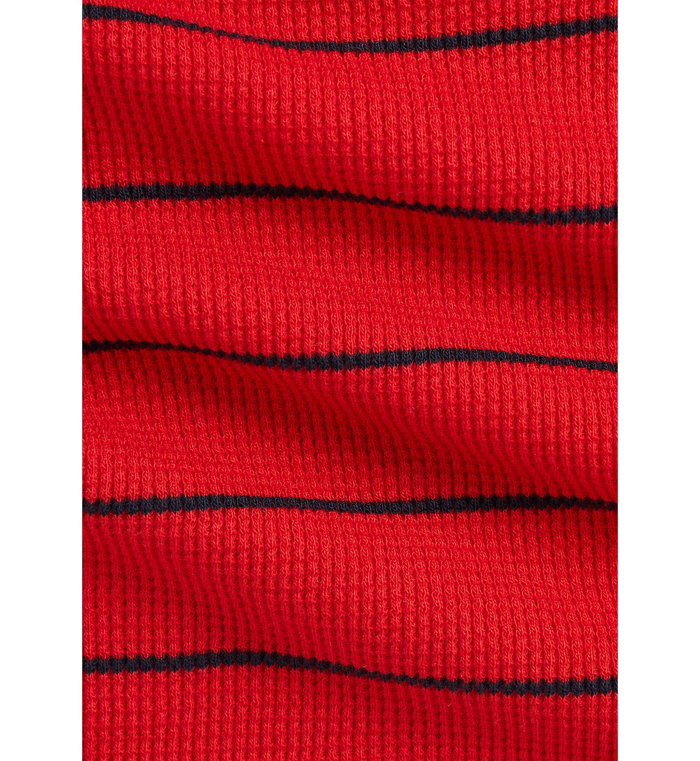 Baby Boys Striped Waffle Cotton Long Sleeve T-Shirt