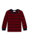 Baby Boys Striped Waffle Cotton Long-Sleeve Tee