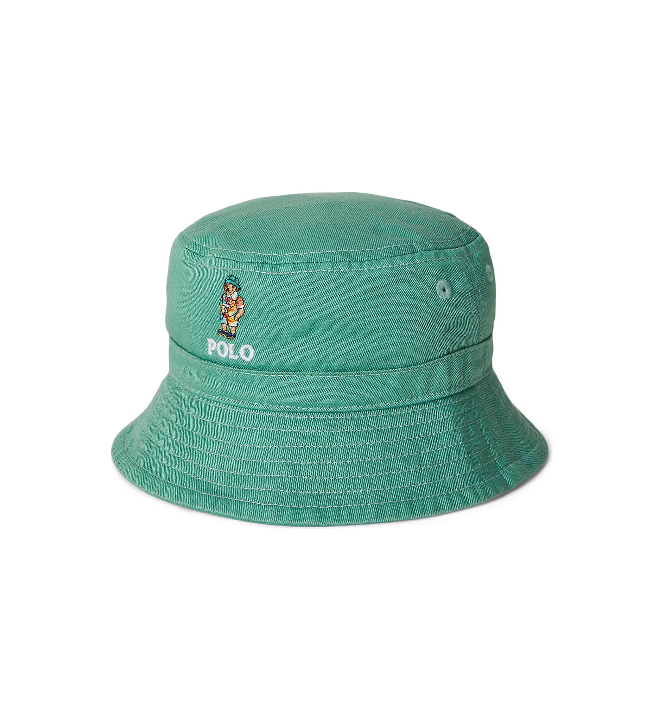 Baby Boys Polo Bear Cotton Twill Bucket Hat