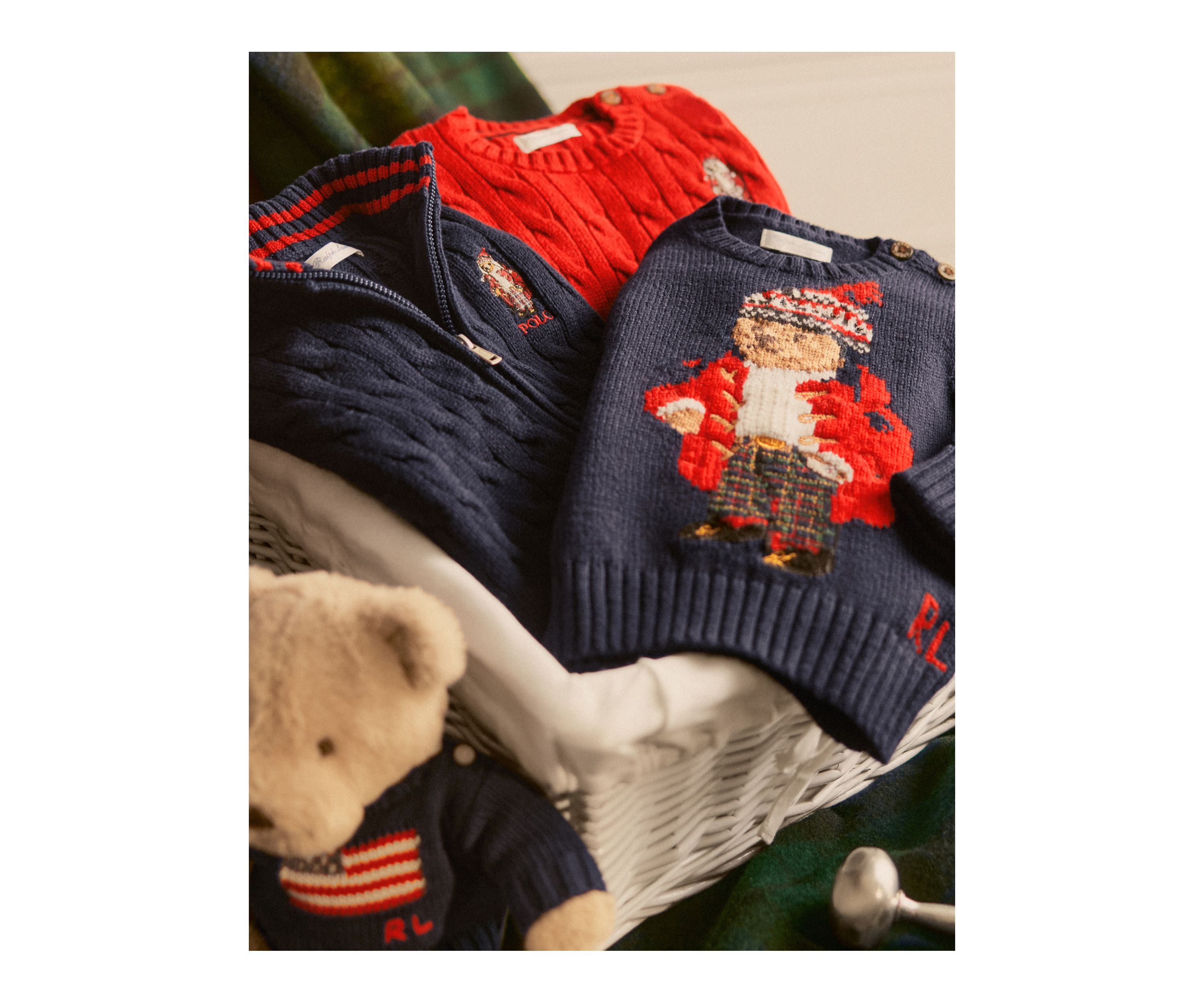 Baby Boys Polo Bear Cable Knit Cotton Sweater